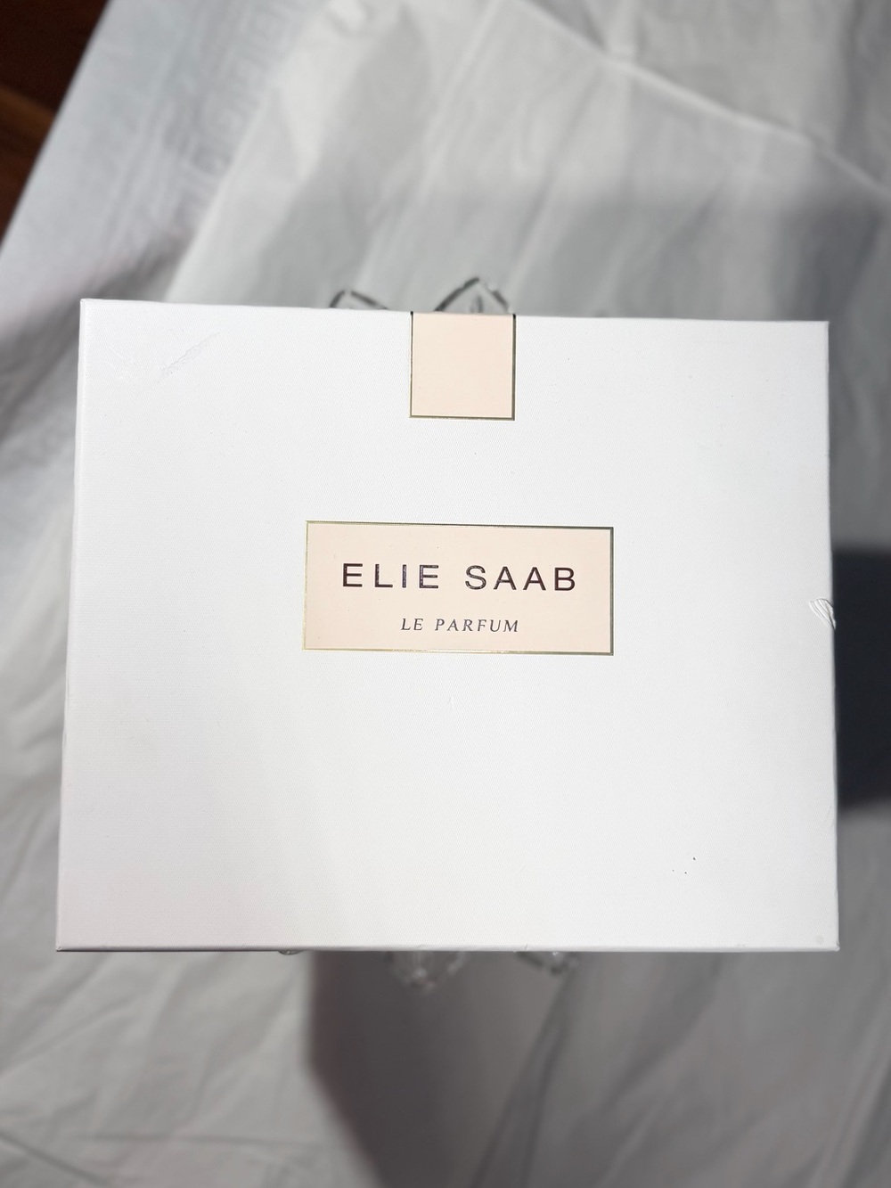 Elie Saab White Box with Blush Label
